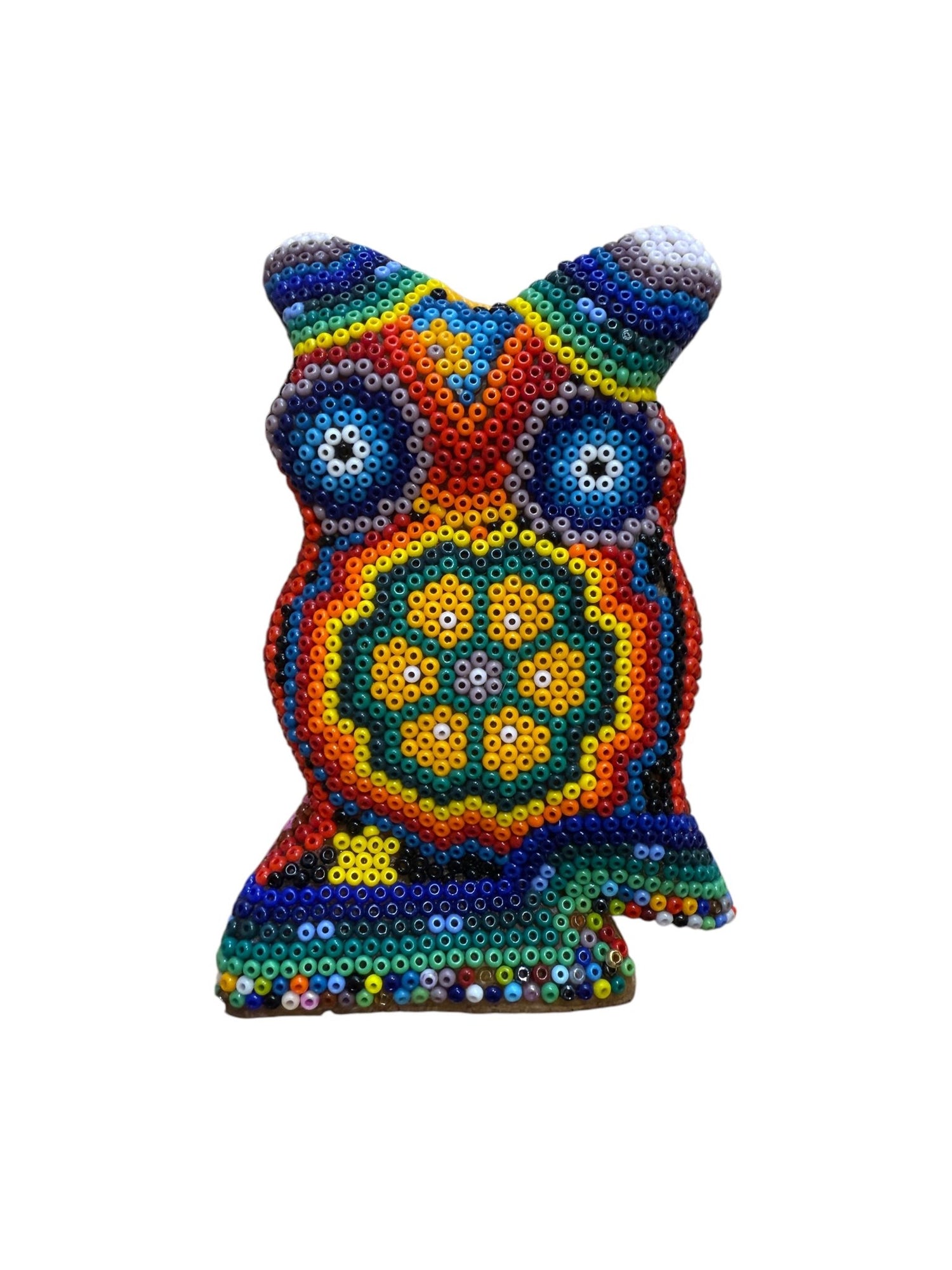 Búho de Chaquira - FM12 - TATEHUARI, arte huichol