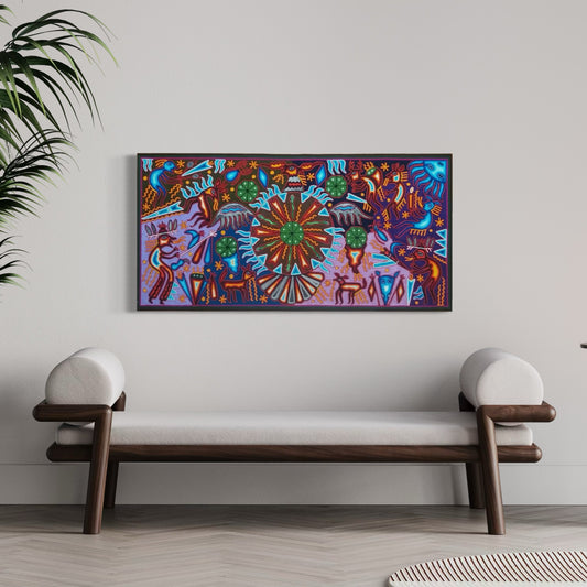 "GUARDIANES DEL HIKURI ANCESTRAL" AHCT6012069 - TATEHUARI, arte huichol