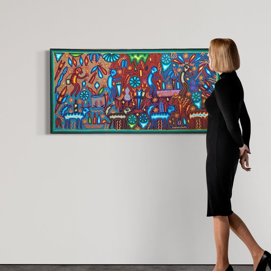 "EL LATIDO DEL HIKURI" AHCT6012067 - TATEHUARI, arte huichol