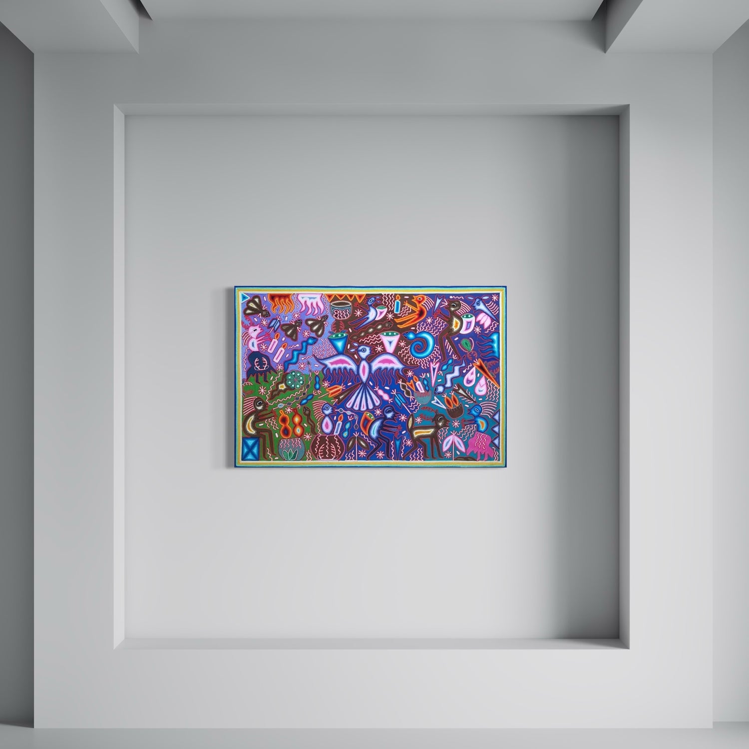 "VUELO SAGRADO" AHCT8012093 - TATEHUARI, arte huichol