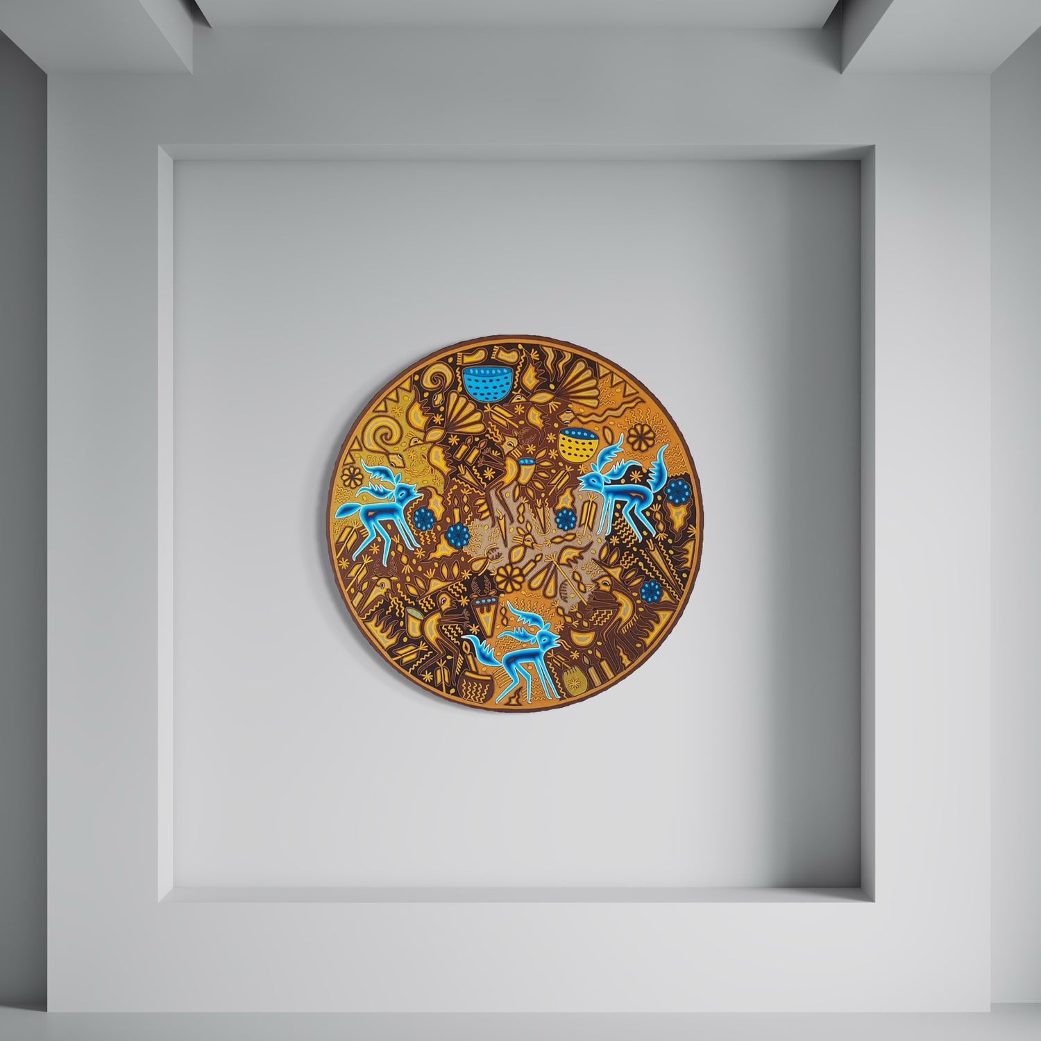 "CAMINO DE LUZ Y VISION" AHCT12012056 - TATEHUARI, arte huichol