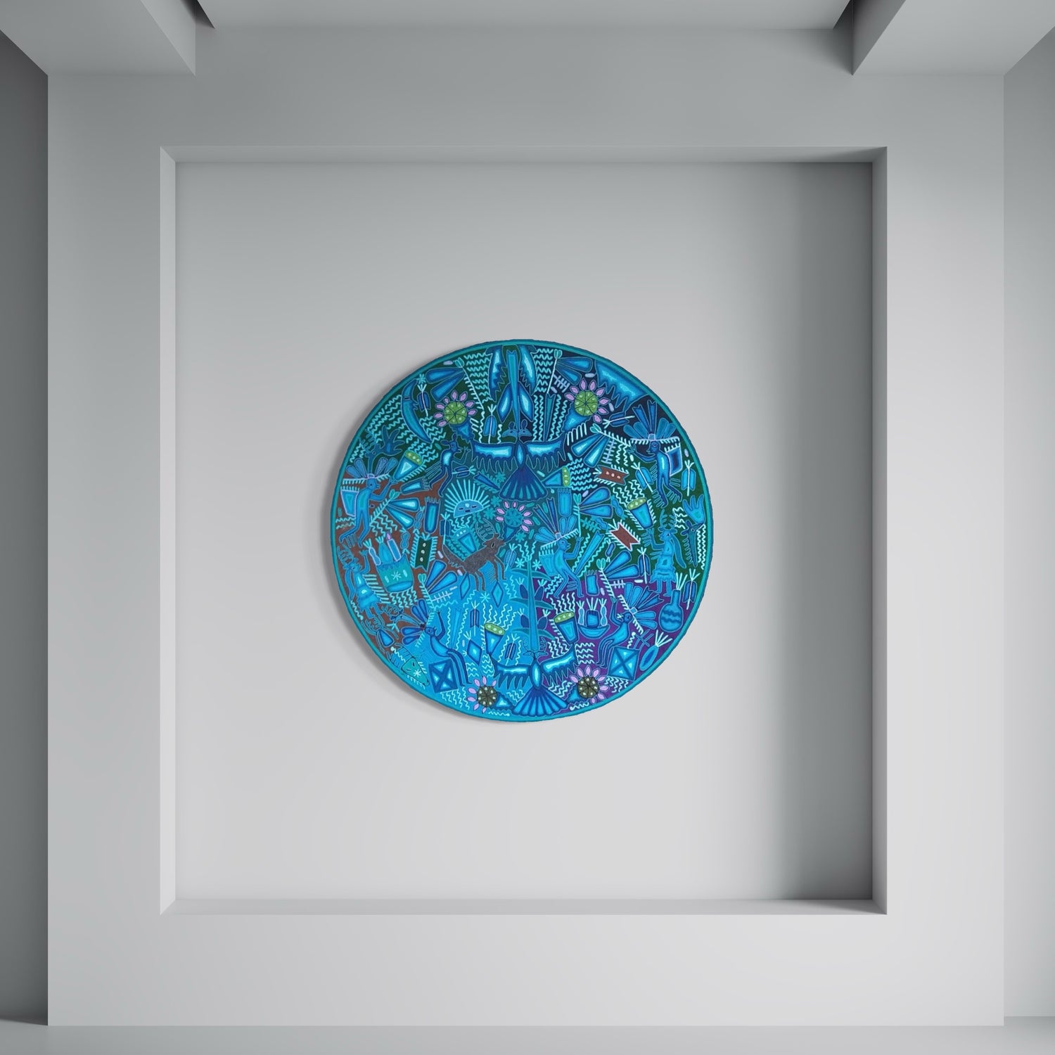 "ESPIRITU DUAL: VISION DEL AGUILA SAGRADA" AHCT12012057 - TATEHUARI, arte huichol