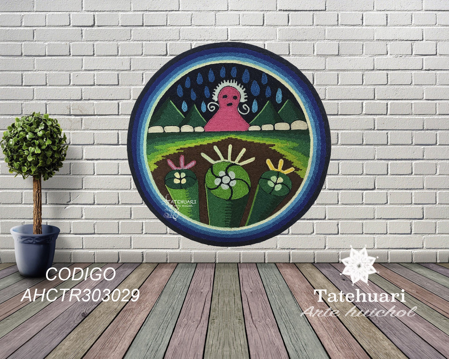 Cuadro de Estambre 303029 - TATEHUARI, arte huichol