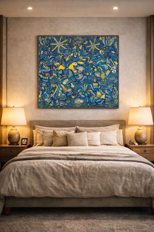 "EL CANTO QUE NUNCA SE APAGA" AHCT12012053 - TATEHUARI, arte huichol