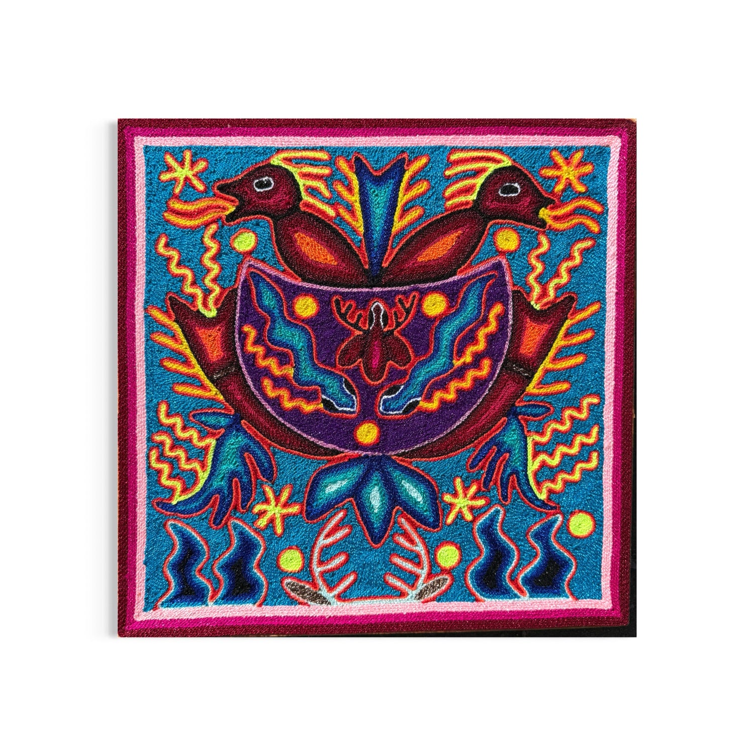 "OFRENDA DEL ESPIRITU DEL VENADO" AHCT3030108 - TATEHUARI, arte huichol
