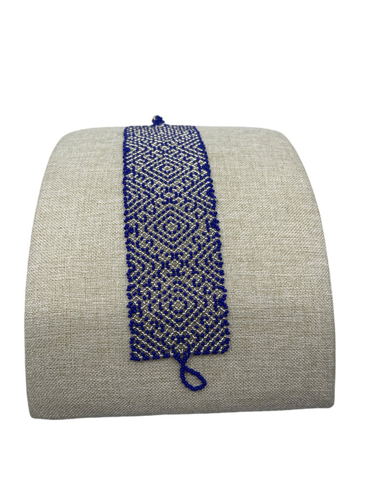 Pulsera de Chaquira PC07luxplata - TATEHUARI, arte huichol