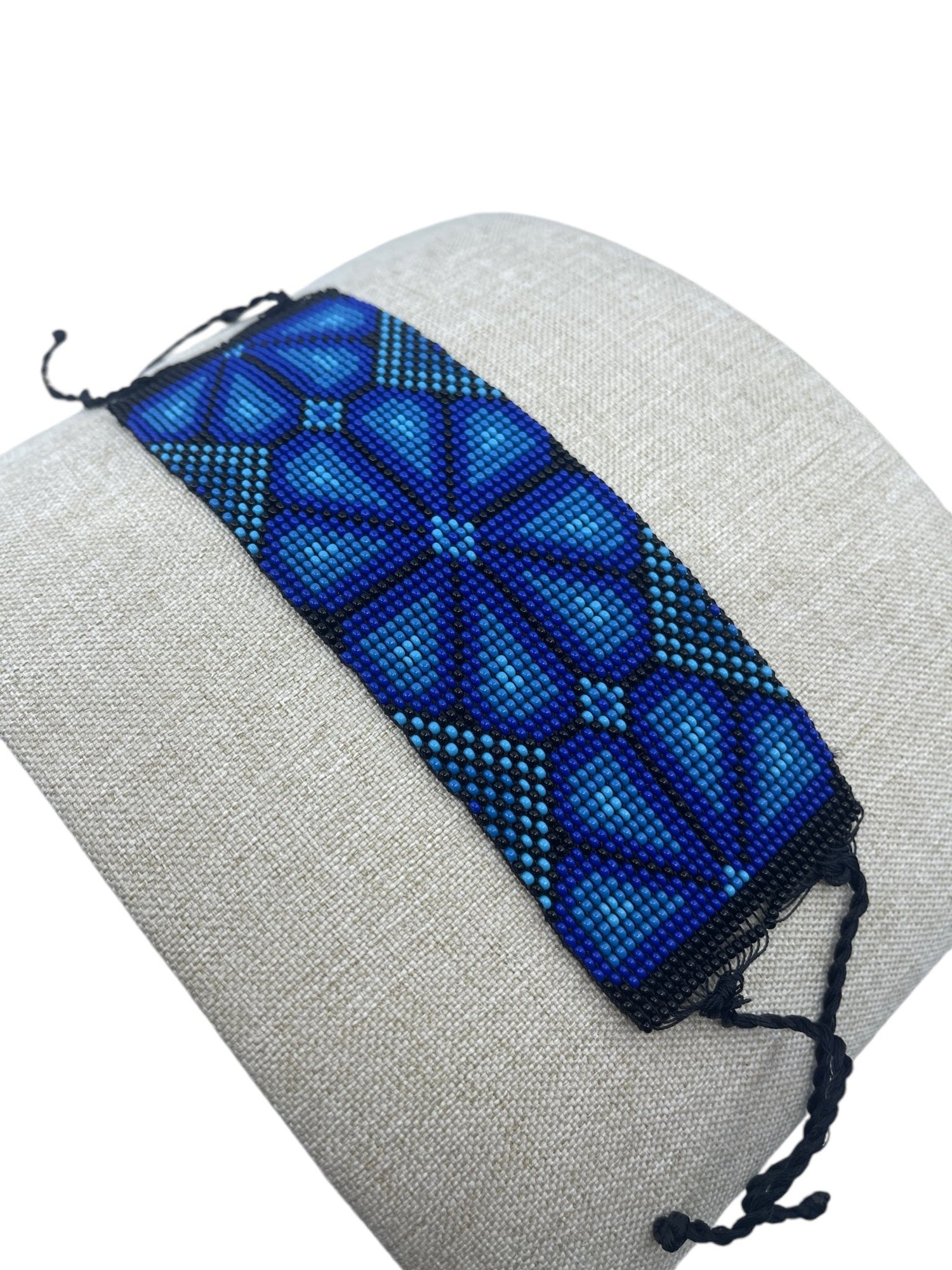 Pulsera de Chaquira PC01azulfuerte - TATEHUARI, arte huichol