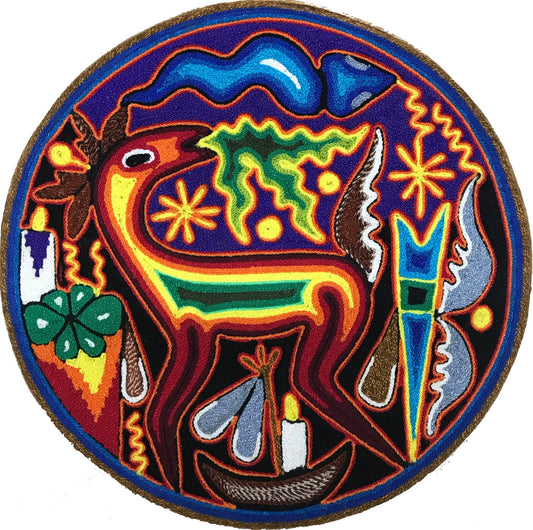 Cuadro de Estambre 303020 - TATEHUARI, arte huichol