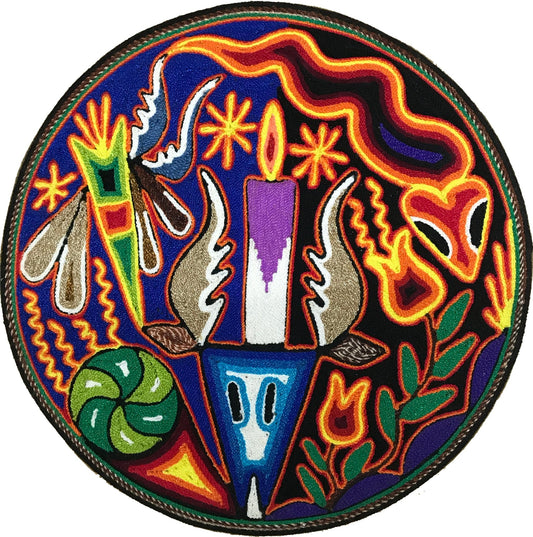 Cuadro de Estambre 303018 - TATEHUARI, arte huichol