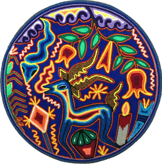 Cuadro de Estambre 303008 - TATEHUARI, arte huichol