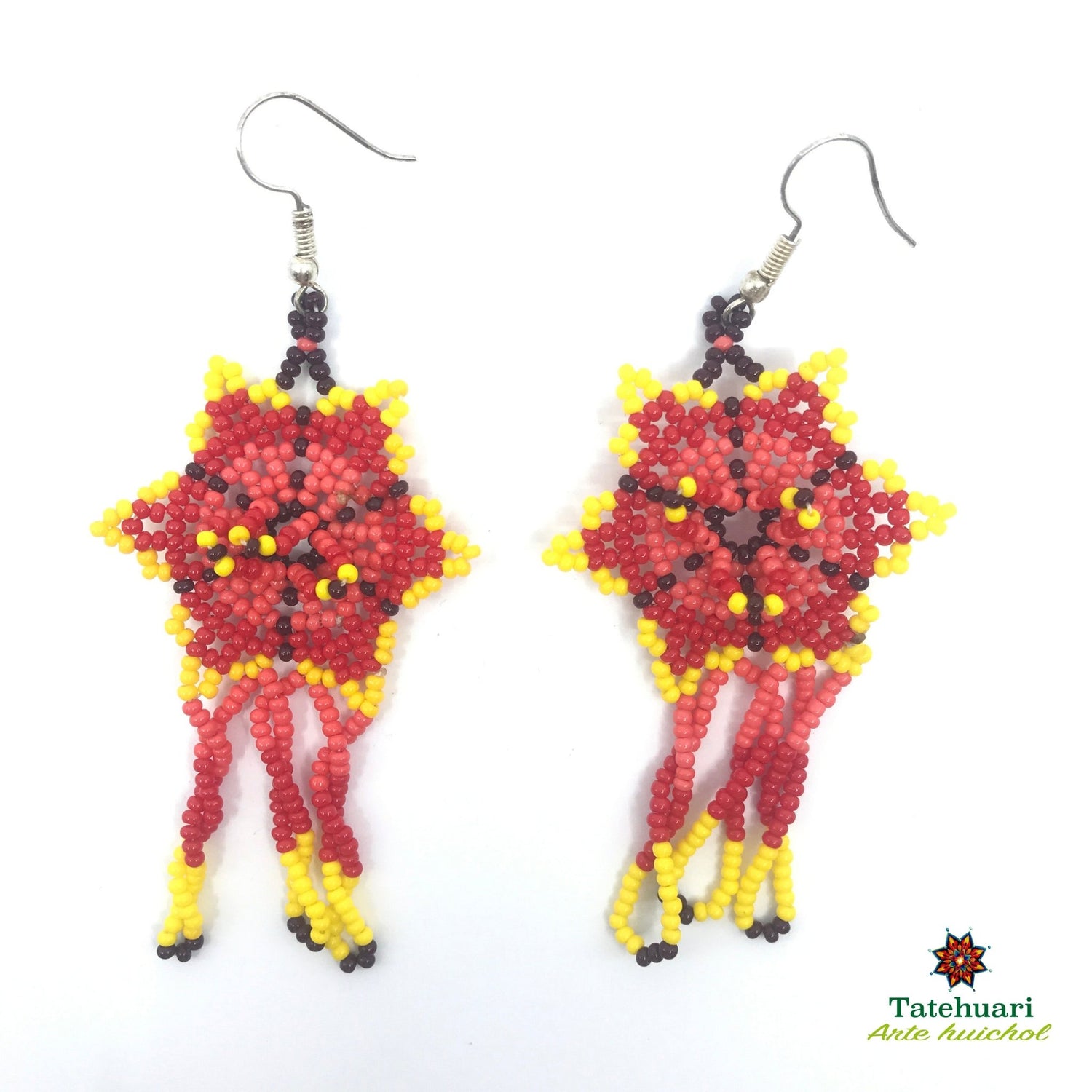 Aretes de chaquira Achflro03