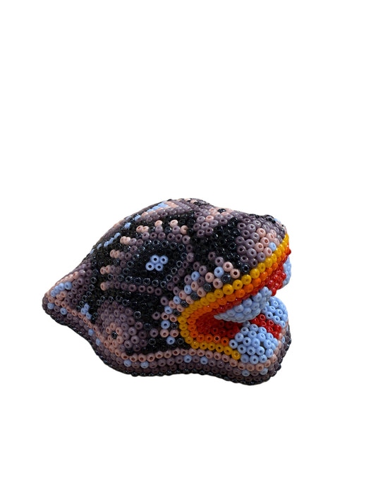 Cabeza de jaguar mini - Artesanía Huichol