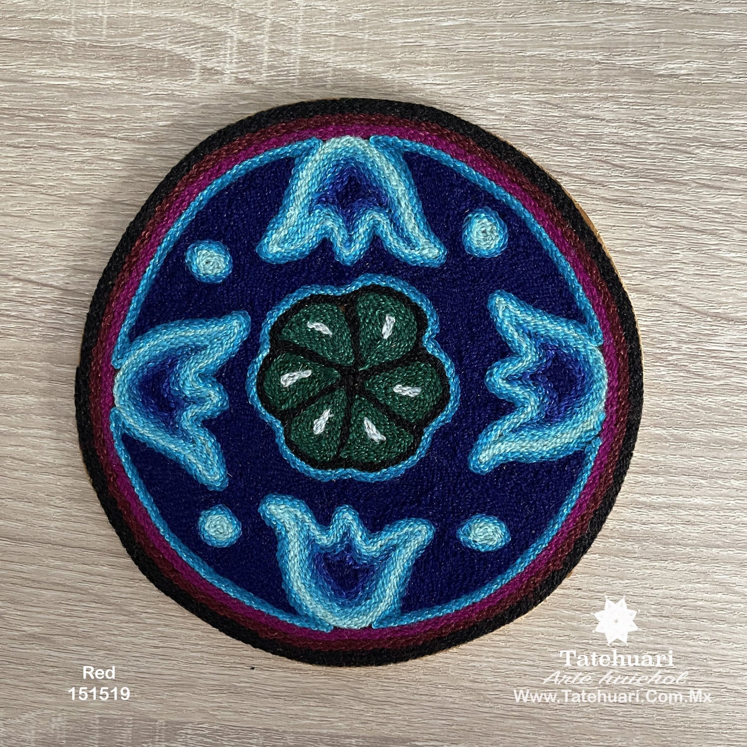 Cuadro o Tabla de Estambre 15 X 15 cms - TATEHUARI, arte huichol