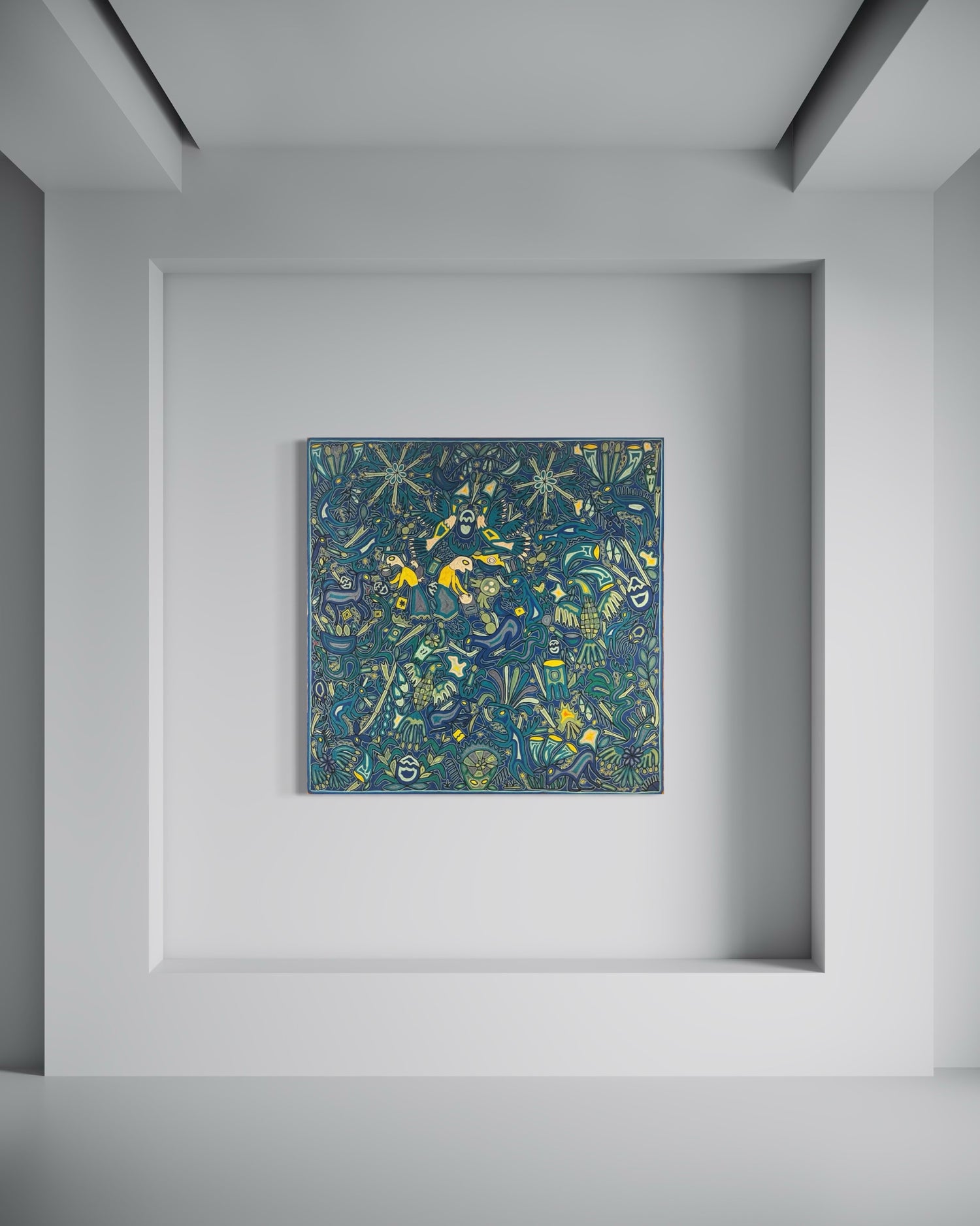 "EL CANTO QUE NUNCA SE APAGA" AHCT12012053 - TATEHUARI, arte huichol