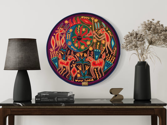 "EL ECLIPSE SAGRADO AHCT606001" - TATEHUARI, arte huichol