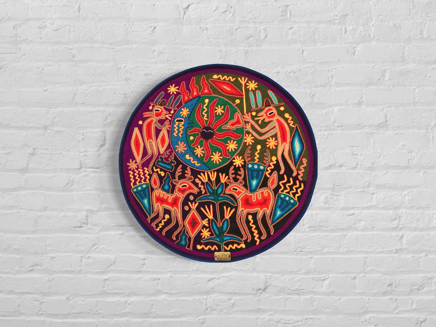 "EL ECLIPSE SAGRADO AHCT606001" - TATEHUARI, arte huichol