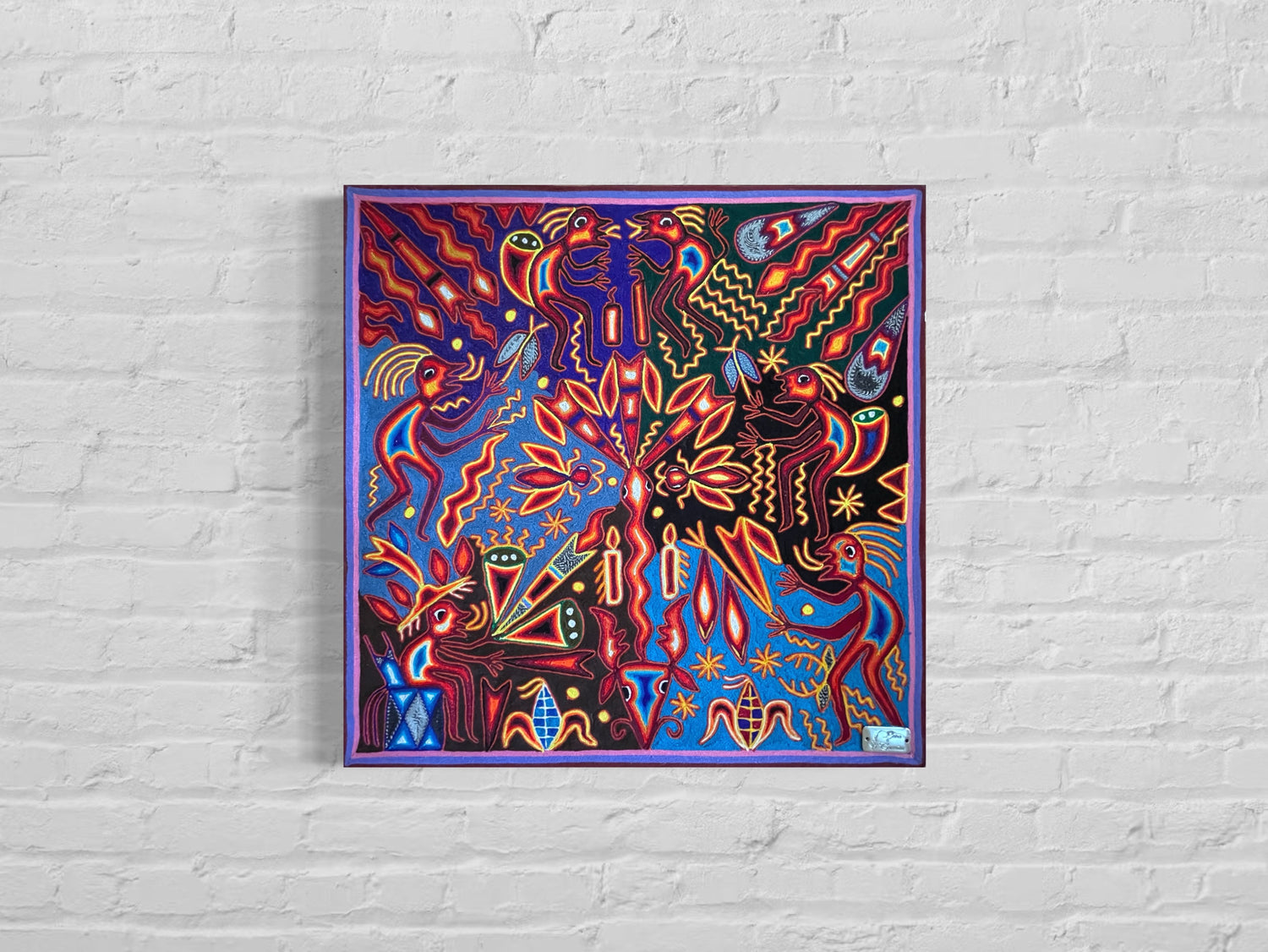 "LA LUZ DEL MAIZ Y LA SERPIENTE CELESTIAL" AHCT606057 - TATEHUARI, arte huichol