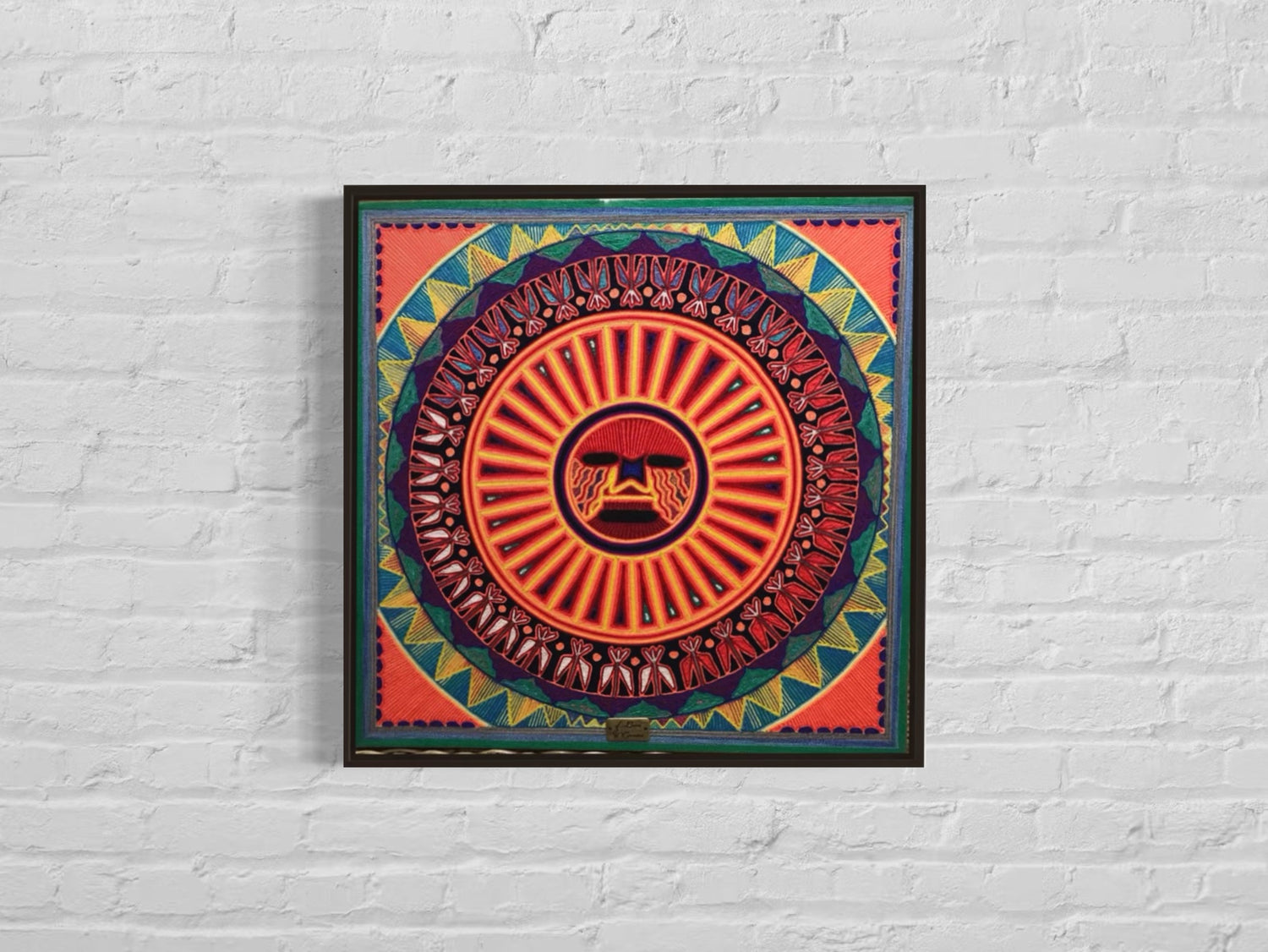 "EL CORAZON DEL SOL" AHCT606043 - TATEHUARI, arte huichol