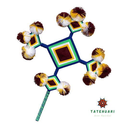 Ojos de Dios 5 Puntos Grande - OD5PG16 - TATEHUARI, arte huichol