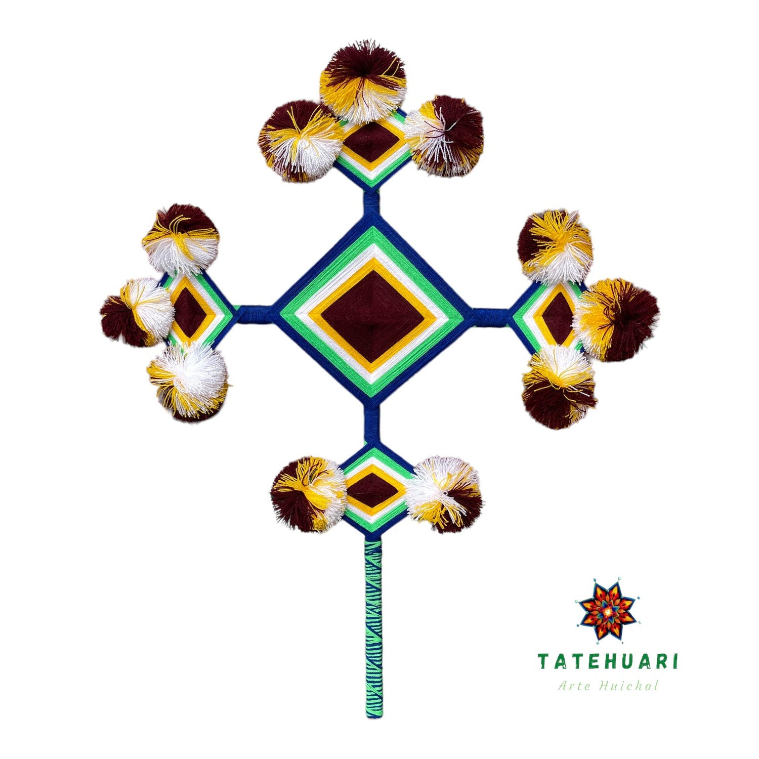 Ojos de Dios 5 Puntos Grande - OD5PG16 - TATEHUARI, arte huichol