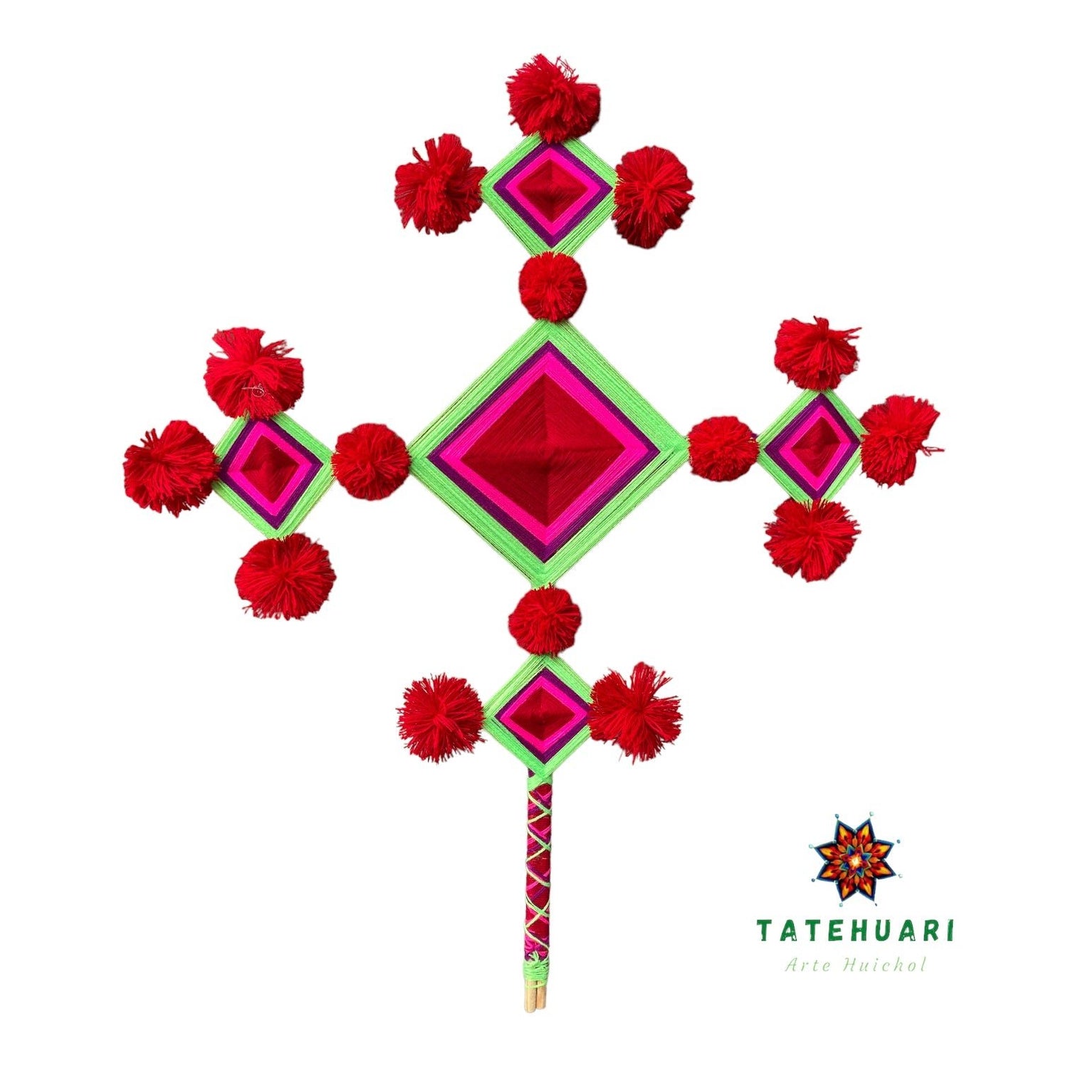 Ojos de Dios 5 Puntos Grande - OD5PG20 - TATEHUARI, arte huichol