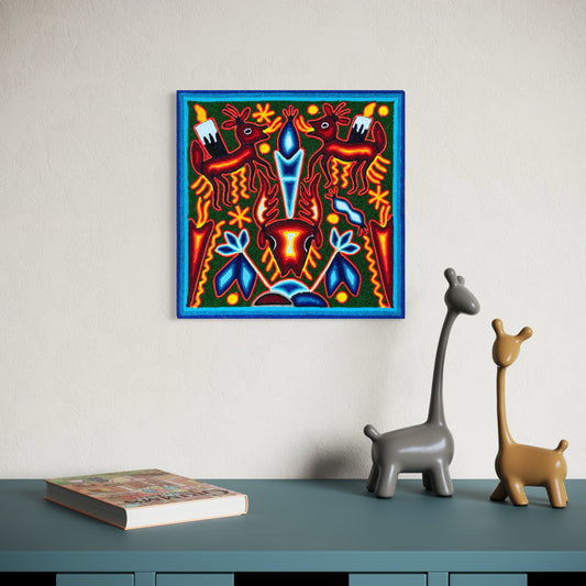 “GUARDIANES DEL FUEGO SAGRADO” AHCT30301010 - TATEHUARI, arte huichol