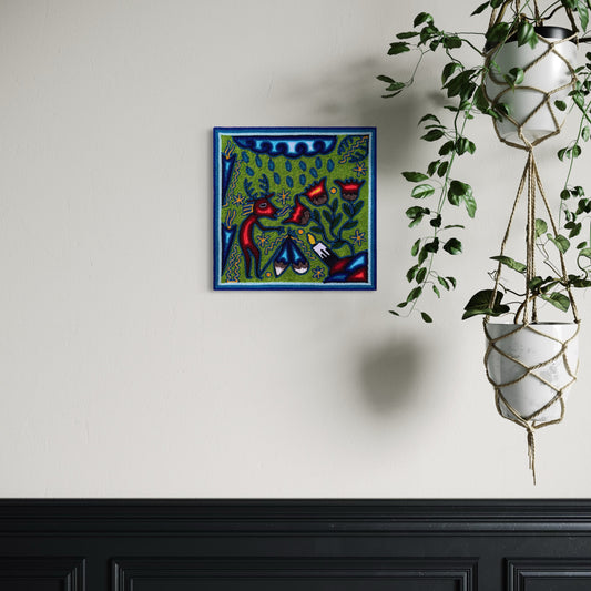 “EL LLAMADO DEL ESPIRITU Y LA LLUVIA SAGRADA” AHCT30301012 - TATEHUARI, arte huichol