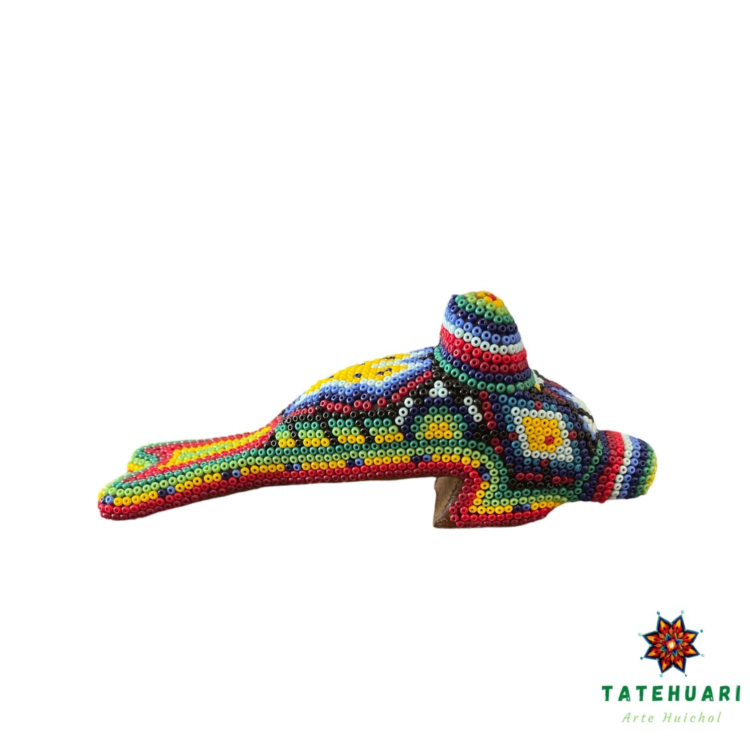 Delfín Nadando - FCH16 - TATEHUARI, arte huichol