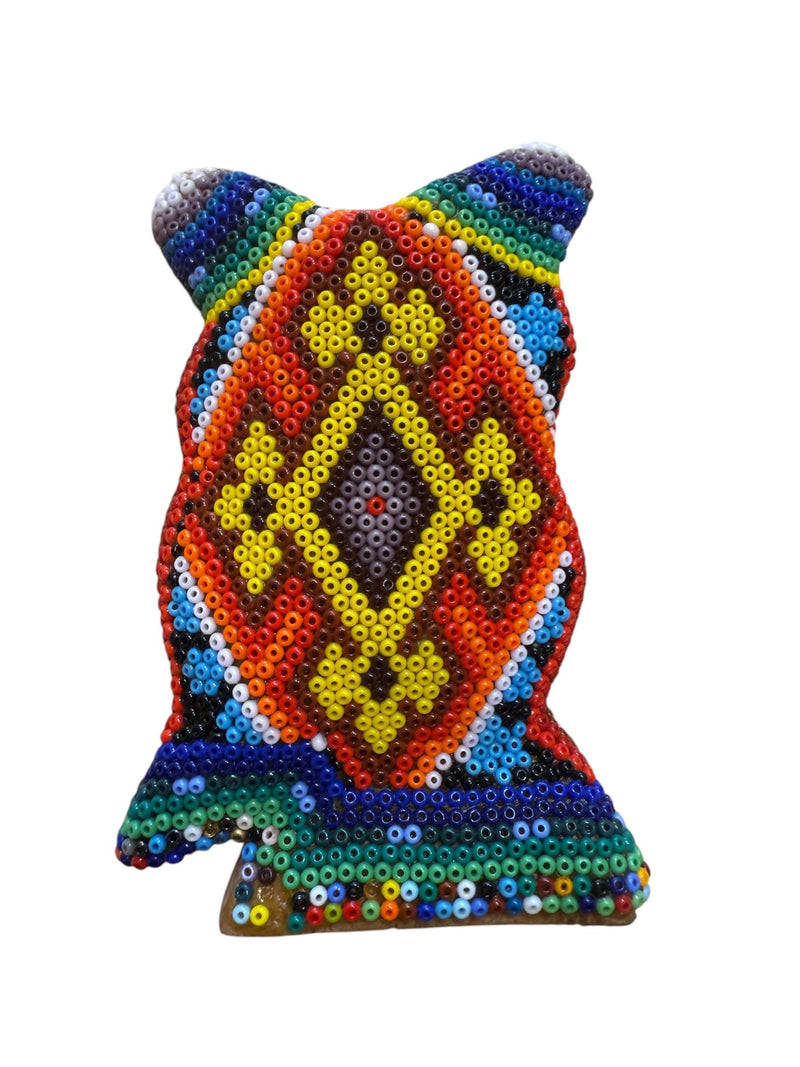 Búho de Chaquira - FM12 - TATEHUARI, arte huichol