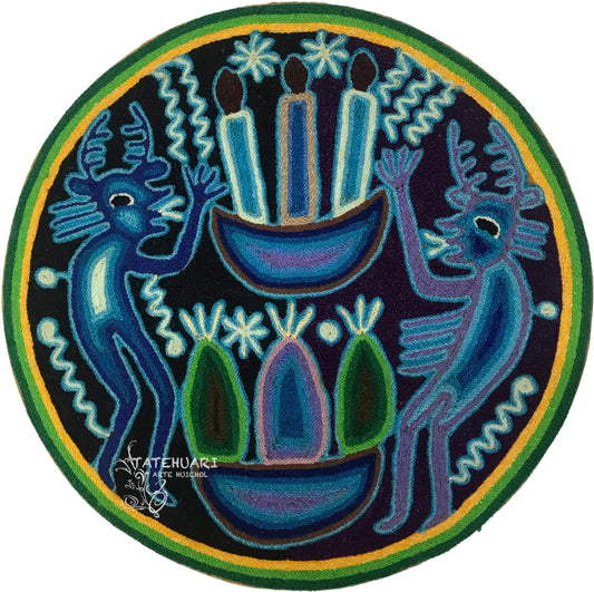 Cuadro de Estambre 303025 - TATEHUARI, arte huichol