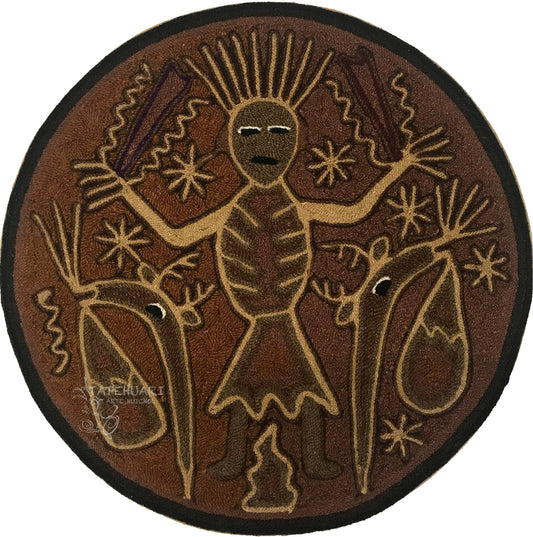 Cuadro de Estambre 303028 - TATEHUARI, arte huichol