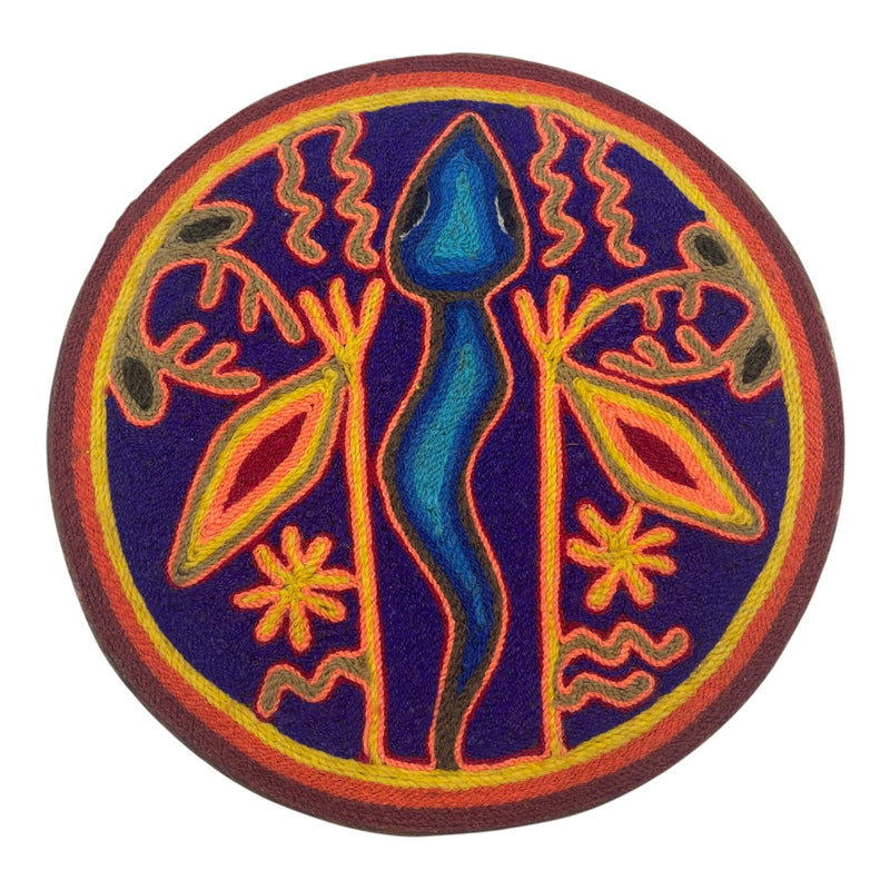 Cuadro 20 cms redondo CUARED2001 - TATEHUARI, arte huichol