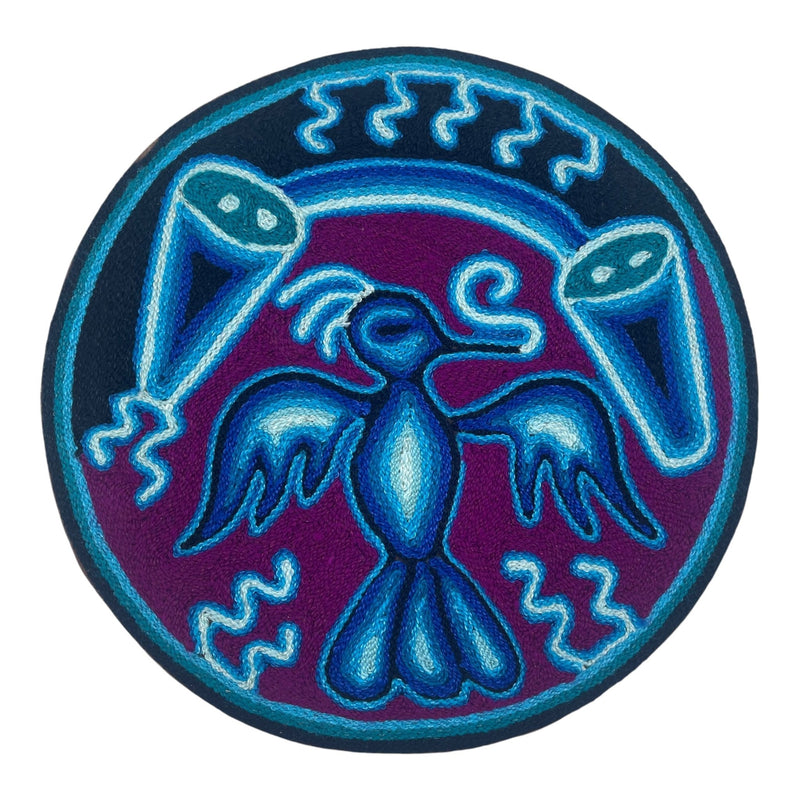 Cuadro 20 cms redondo CUADEST30 - TATEHUARI, arte huichol