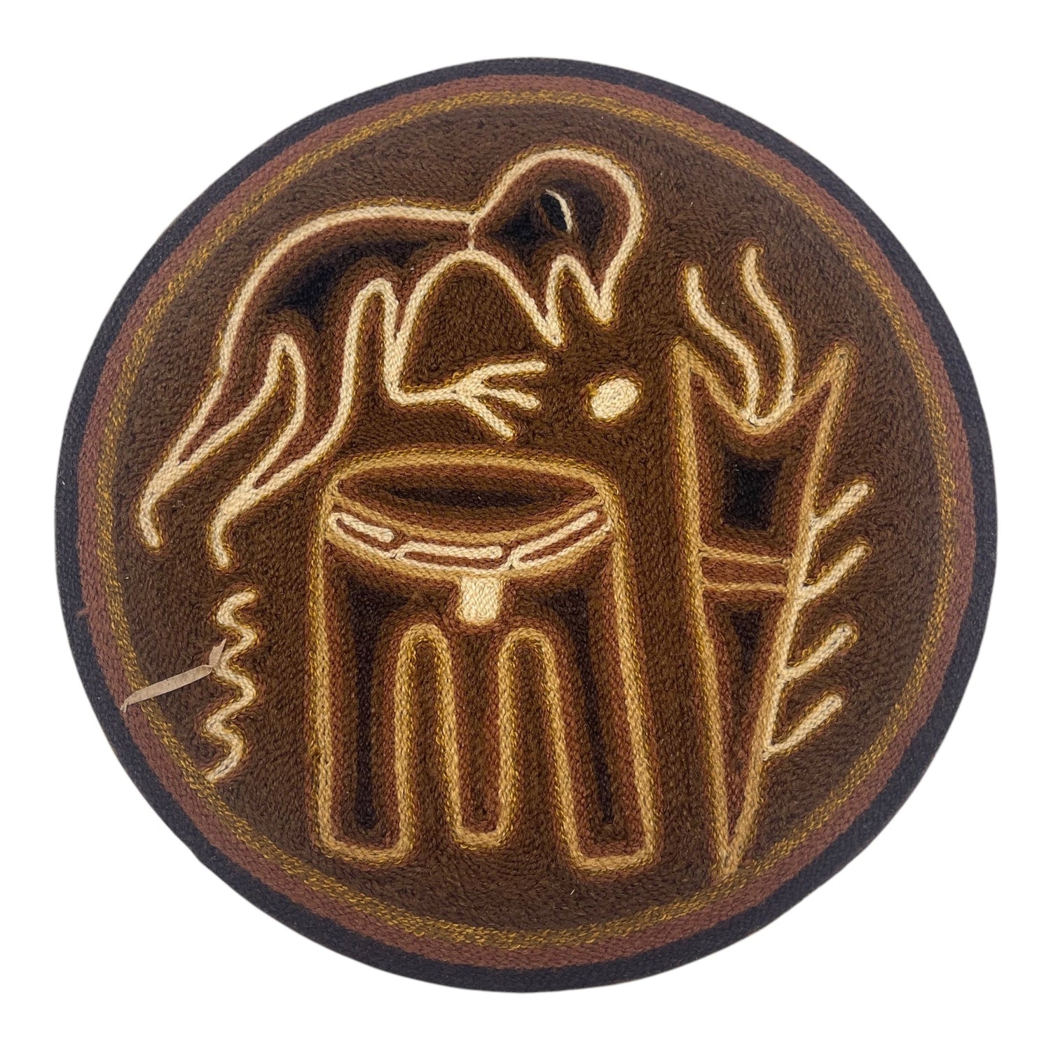 Cuadro 20 cms redondo CUADEST32 - TATEHUARI, arte huichol