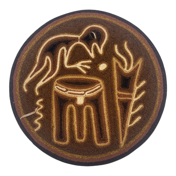 Cuadro 20 cms redondo CUADEST32 - TATEHUARI, arte huichol