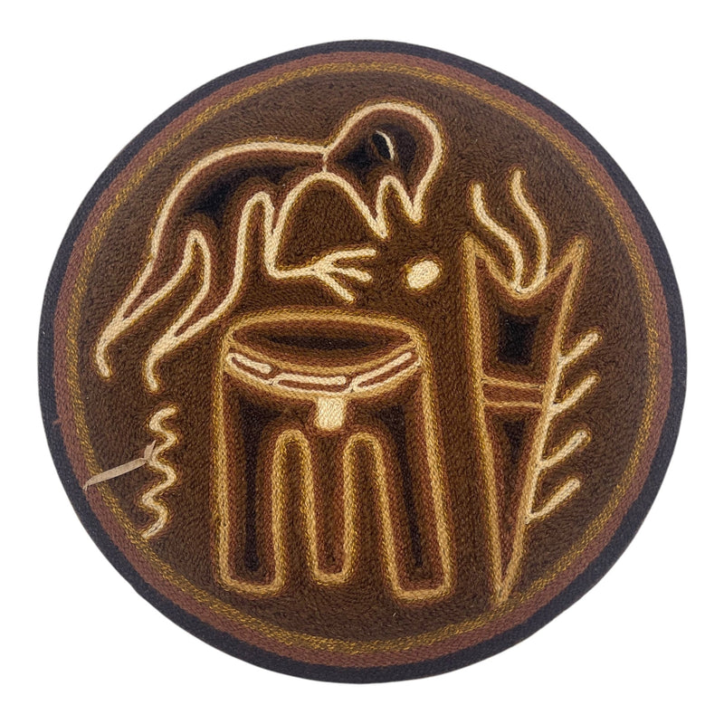 Cuadro 20 cms redondo CUADEST32 - TATEHUARI, arte huichol