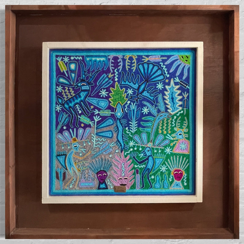 "EL CORAZON DEL FUEGO" AHCT606060 - TATEHUARI, arte huichol