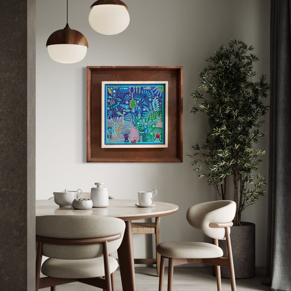 "EL CORAZON DEL FUEGO" AHCT606060 - TATEHUARI, arte huichol