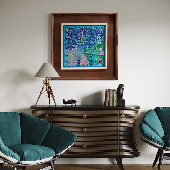 "EL CORAZON DEL FUEGO" AHCT606060 - TATEHUARI, arte huichol