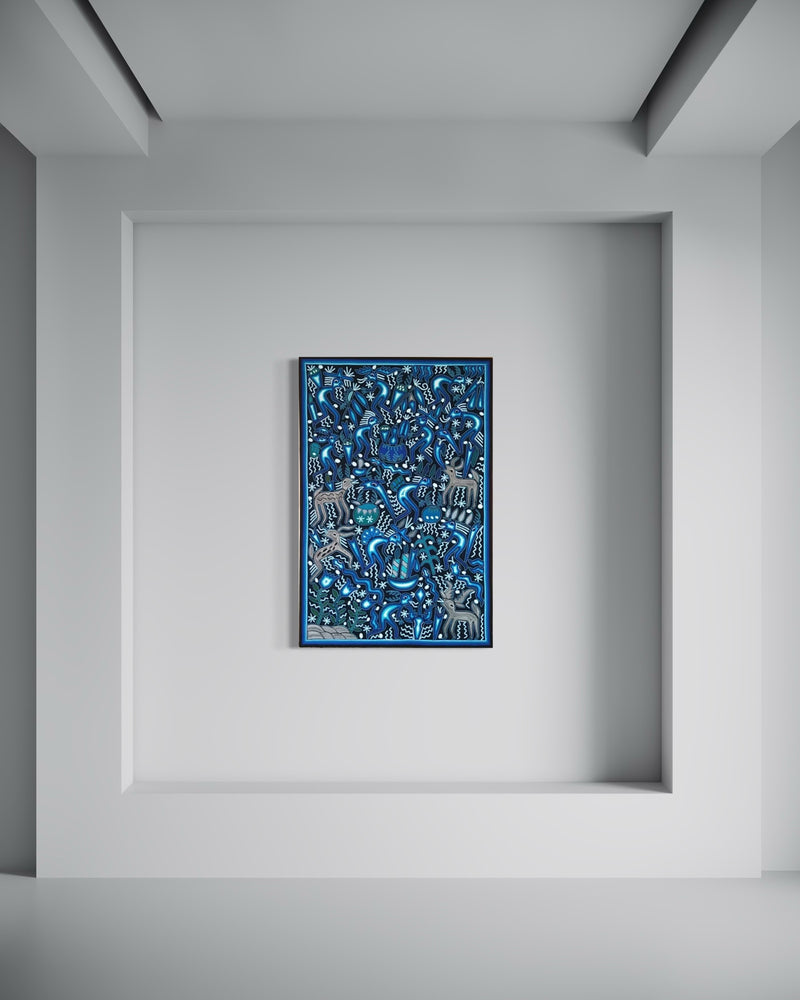 "DIALOGO SAGRADO EN TONOS DEL ESPIRITU" AHCT1208088 - TATEHUARI, arte huichol