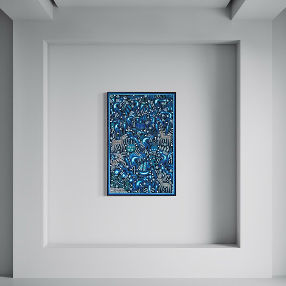 "DIALOGO SAGRADO EN TONOS DEL ESPIRITU" AHCT1208088 - TATEHUARI, arte huichol