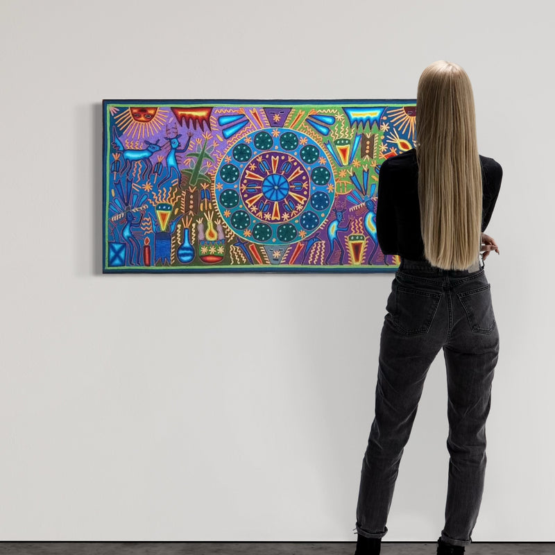 "EL ORDEN SAGRADO DEL HIKURI" AHCT6012066 - TATEHUARI, arte huichol