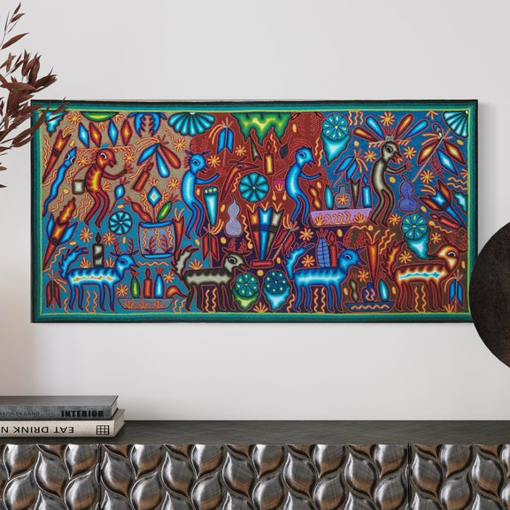 "EL LATIDO DEL HIKURI" AHCT6012067 - TATEHUARI, arte huichol