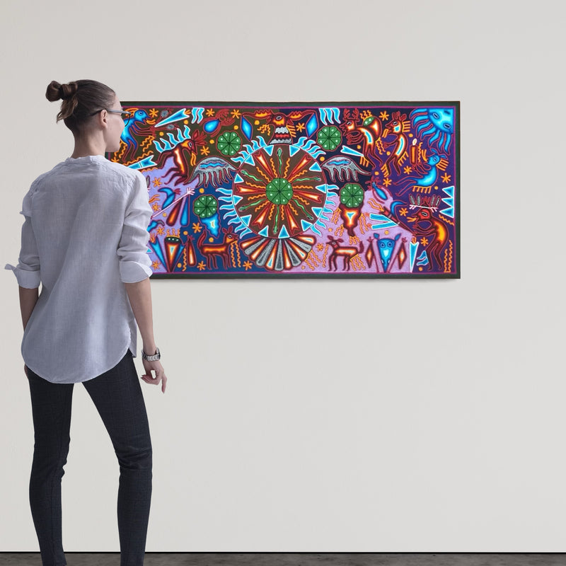 "GUARDIANES DEL HIKURI ANCESTRAL" AHCT6012069 - TATEHUARI, arte huichol