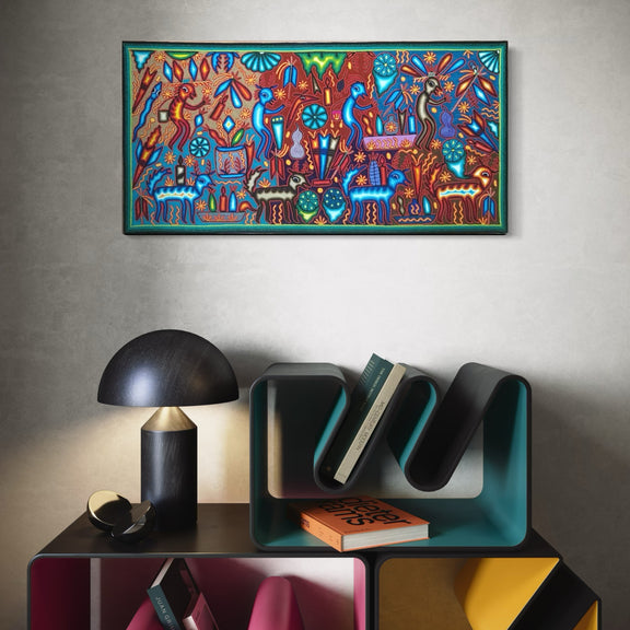 "EL LATIDO DEL HIKURI" AHCT6012067 - TATEHUARI, arte huichol