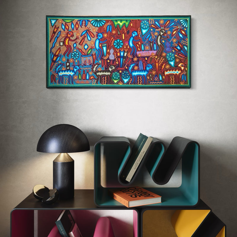 "EL LATIDO DEL HIKURI" AHCT6012067 - TATEHUARI, arte huichol