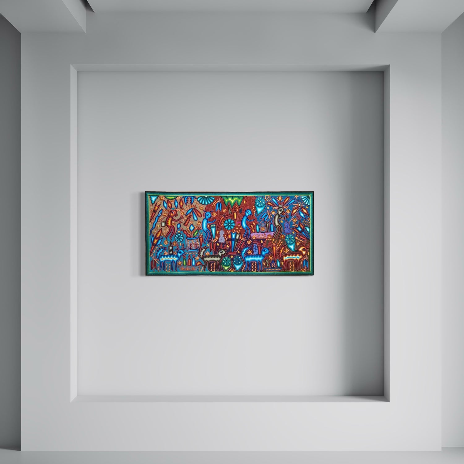 "EL LATIDO DEL HIKURI" AHCT6012067 - TATEHUARI, arte huichol