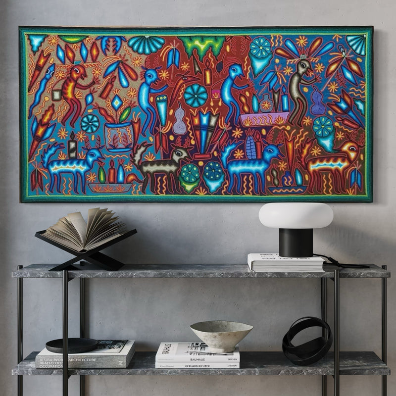 "EL LATIDO DEL HIKURI" AHCT6012067 - TATEHUARI, arte huichol