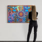 "EL LATIDO DEL SOL ANCESTRAL" AHCT8012089 - TATEHUARI, arte huichol