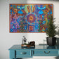"EL LATIDO DEL SOL ANCESTRAL" AHCT8012089 - TATEHUARI, arte huichol